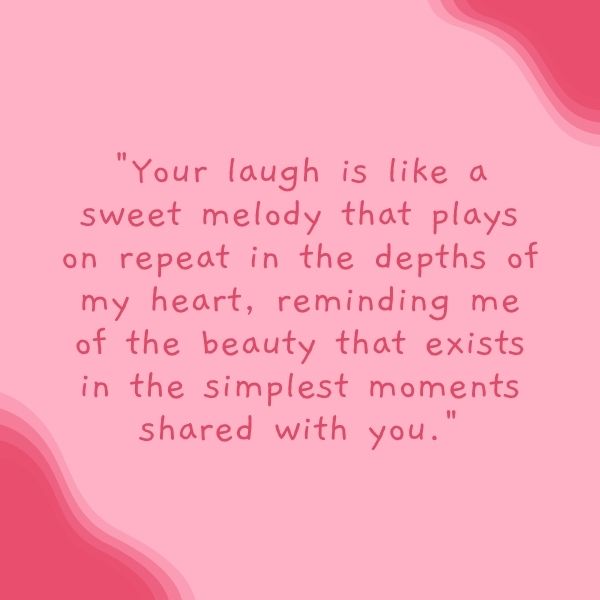 Sweet laughter quote on a pink gradient for her.