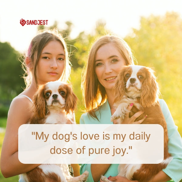 Two girls and their dog enjoying a sunny day, ideal for cute dog mom quotes articles.