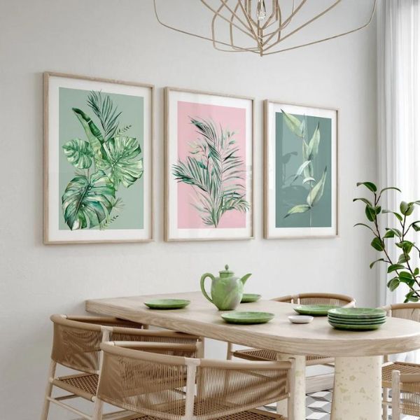 DIY Gold Tropical Leaf Art Print, a chic and artistic DIY gift for friends who love modern decor.