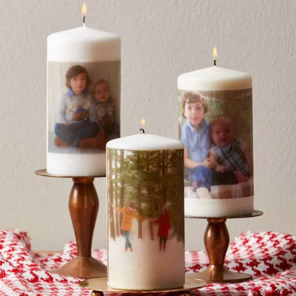 DIY photo candles, a personalized and cozy photo gift choice for mom