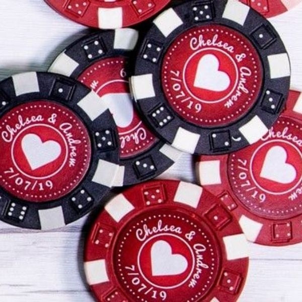 DIY Poker Chips - a fun and personalized gift for your boyfriend.