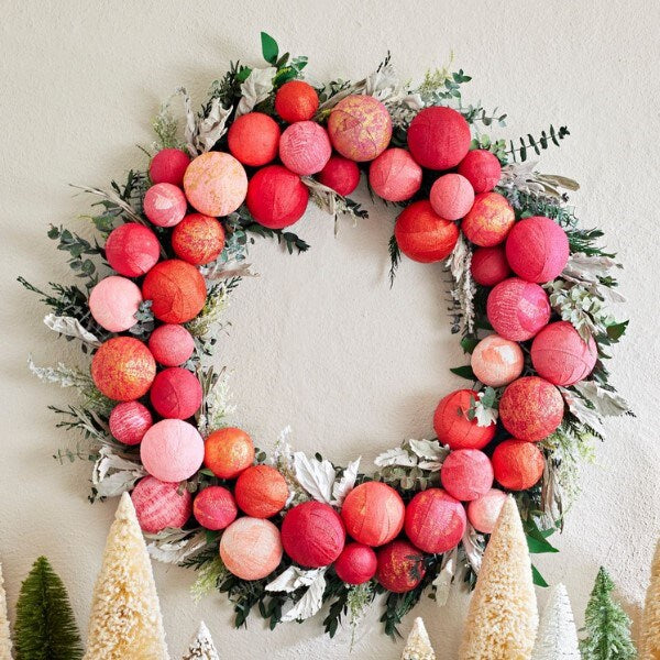 A handmade DIY wreath, a delightful and heartwarming gift idea for mom, showcasing creativity and love.