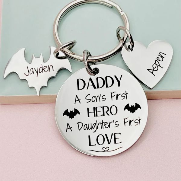 A sentimental keychain can be a touching 70th birthday gift for dad, keeping memories close at hand.