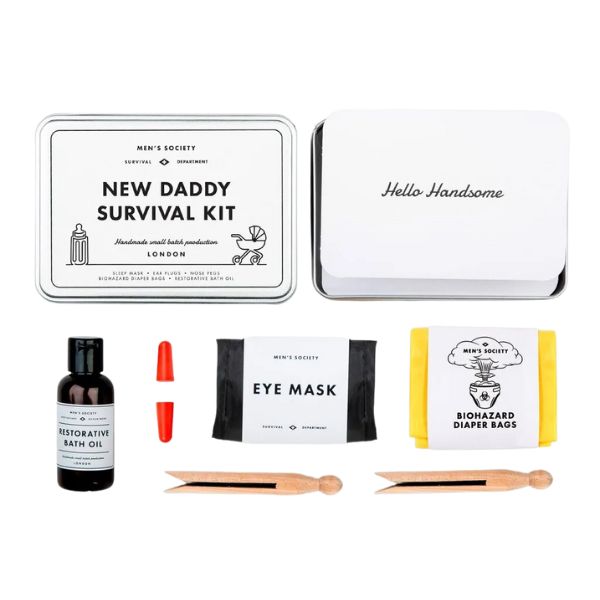 Dad's Survival Kit as the ultimate gift for preparing expecting fathers