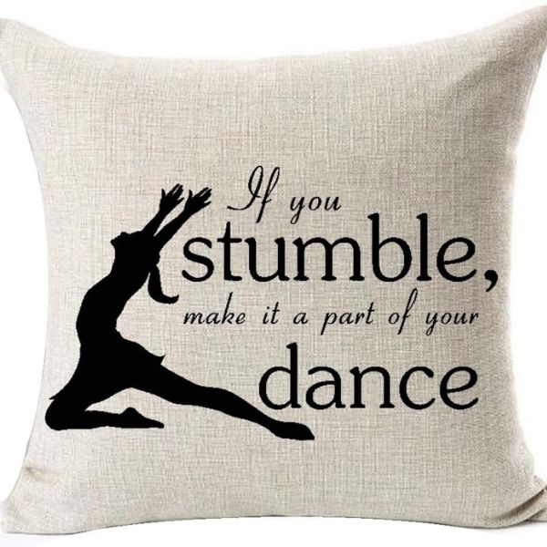Dance-themed Throw Pillow, a cozy and decorative gift for dance teachers.