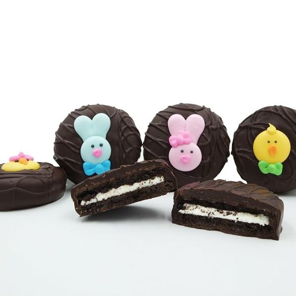 Gourmet Dark Chocolate Covered Oreo Cookies as a delectable Easter treat for a wife.