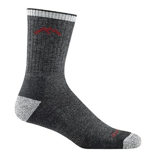 Cushioned Darn Tough crew hiking socks provide durable comfort mile after outdoor mile.
