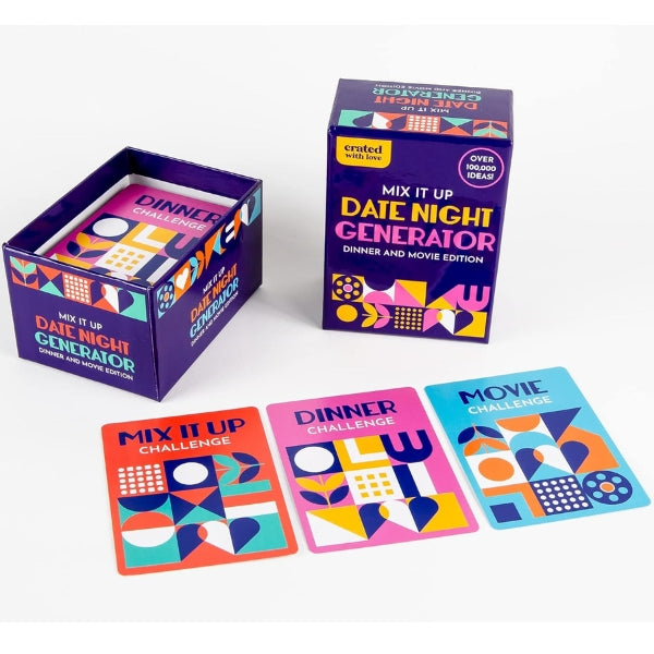 Date Night Generator Card Game, a fun engagement gift to spark romance.