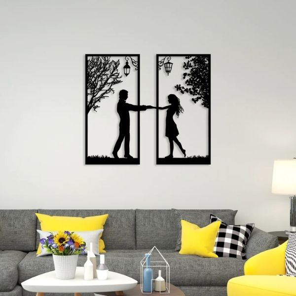 Enrich your shared space with the Designer Couple Wall Art, a symbolic Valentine's Day gift for her