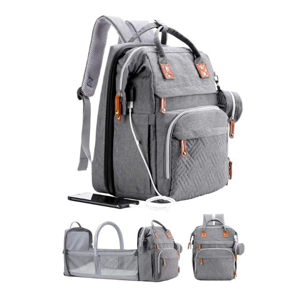 Stylish Diaper Bag Backpack with Changing Station for Baby Day convenience.
