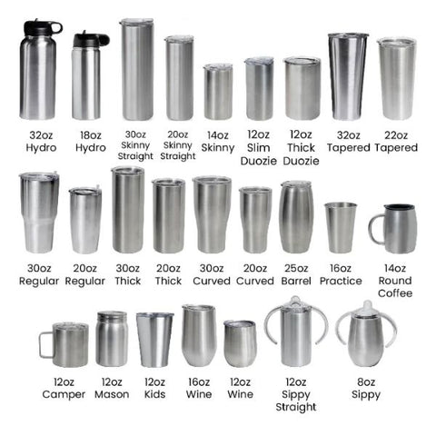Tumblers come in all sizes, just like your thirst for a great drink!