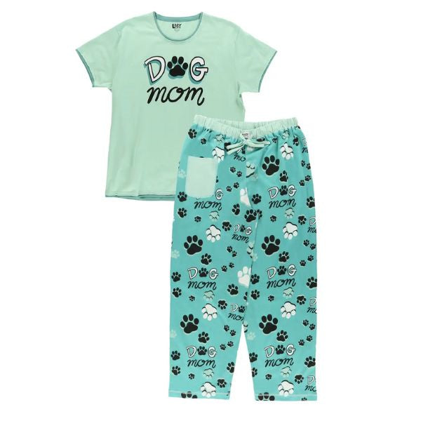 A cozy pair of Dog Mom Pajamas, the perfect dog mom gift for a relaxing night in, showcasing the warmth of canine companionship.