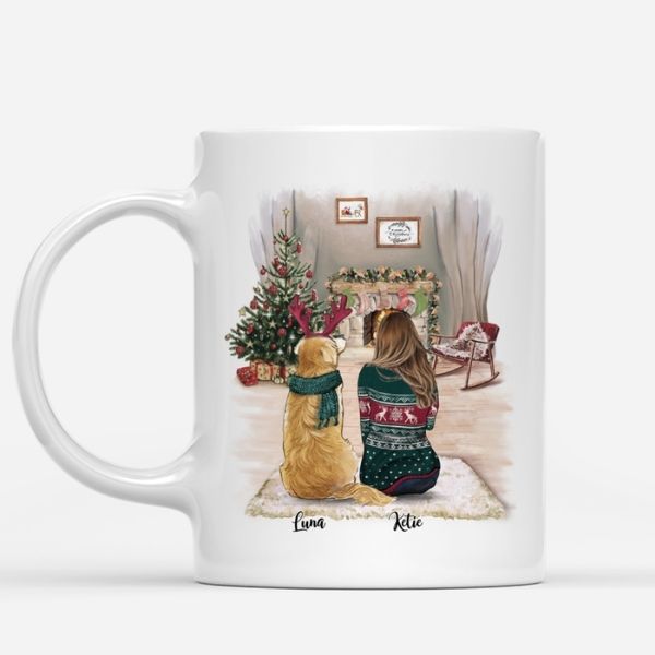 Dog Mom Personalized Christmas Mug christmas gift for dog mom