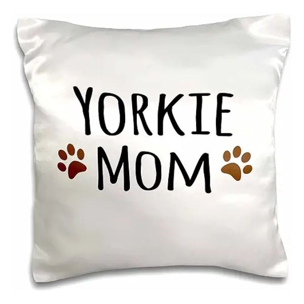 A soft, decorative throw pillow with a heartwarming message, perfect for dog mom gifts.