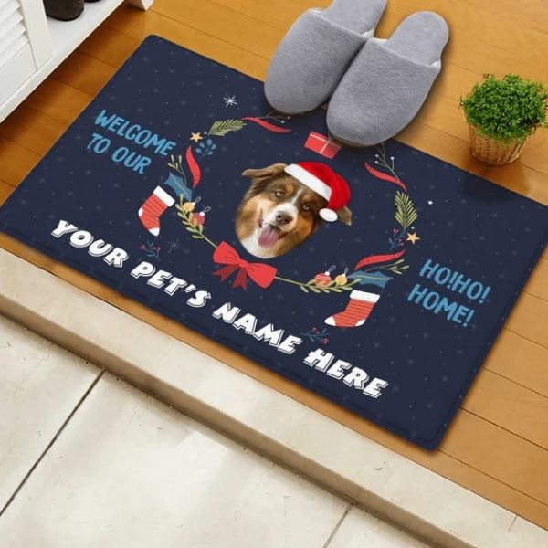 Dogs Custom Christmas Doormat christmas gift for dog mom