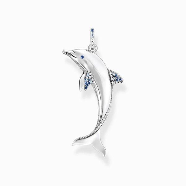 Dolphin Silver Pendant, a graceful silver accessory as a 5 year anniversary gift.