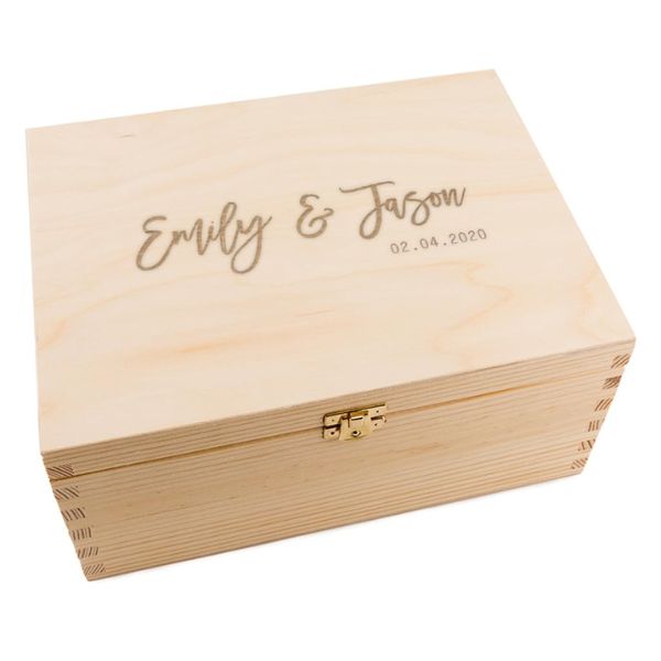 Dust and Things Personalized Keepsake Box, a sentimental 2 year anniversary gift to store cherished memories.