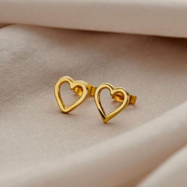 Earrings With A Golden Heart is a beautiful choice for a Mother's Day gift for your girlfriend.
