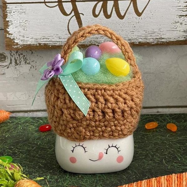 Easter basket marshmallow hat is a whimsical and sweet accessory for Easter.