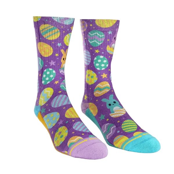 Egg Hunt Crew Socks is a perfect for adding a festive flair to Easter gifts.