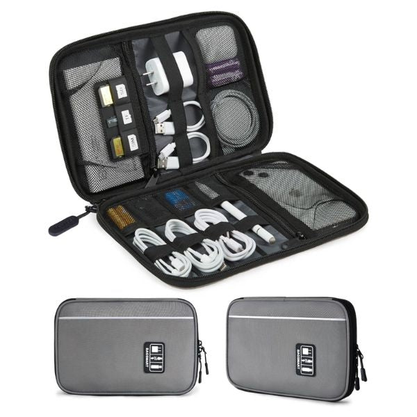 The Electronics Organizer Travel Case is an economical solution to keep dad's tech gear tidy on the go