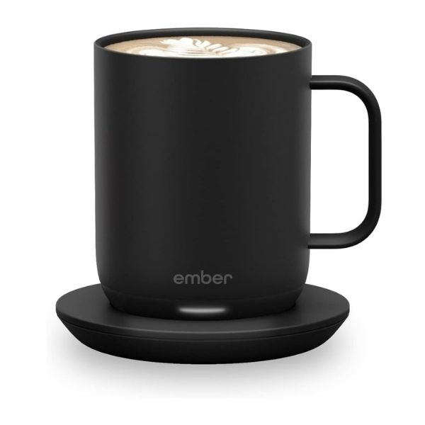 Ember Temperature Control Smart Mug in black, a modern Grandparents Day gift to keep drinks at the perfect temperature.