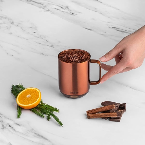 Ember Smart Mug, a high-tech temperature control gift for tea drinkers.
