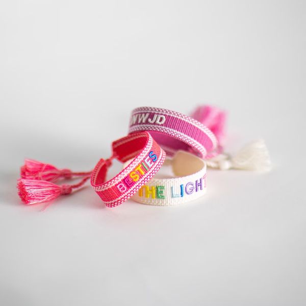 Adorn their wrist with an Embroidered College Bracelet - a stylish graduation gift.
