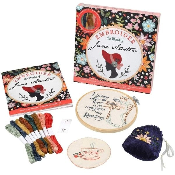 Comprehensive embroidery kit, a creative pastime gift for the crafty grandma.
