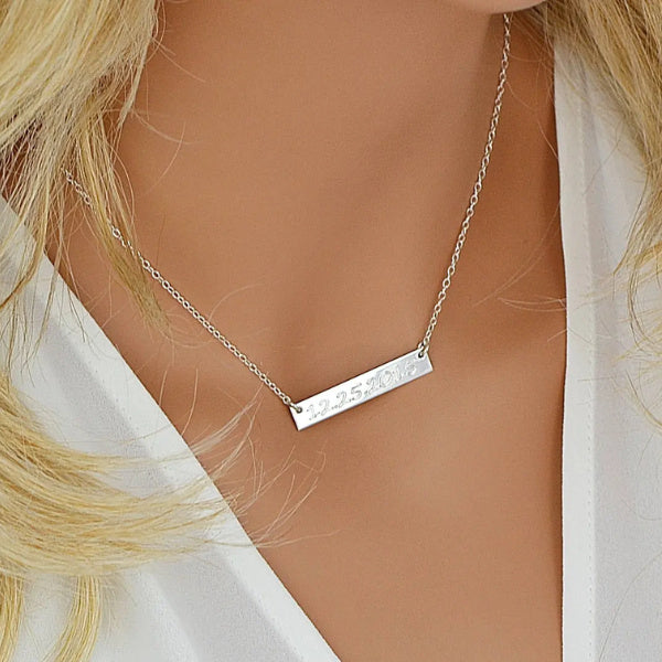Engraved Bar Necklace christmas gifts for girlfriend