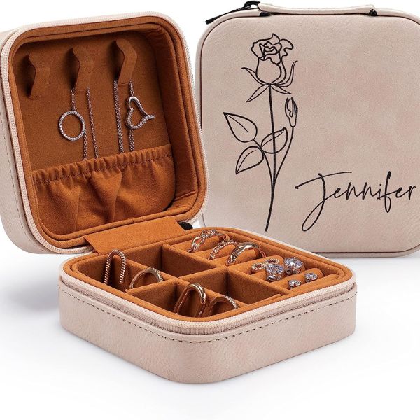 Engraved Jewelry Box, a beautiful and sentimental wedding gift for friends.