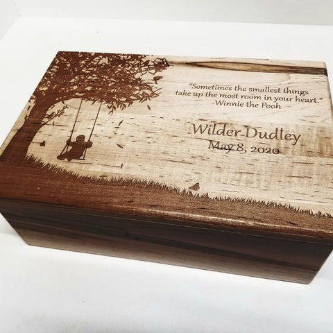 An Engraved Wooden Memory Box for Son, a timeless and personalized gift for sons to store treasured memories