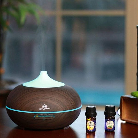 Essential Oil Diffuser in Faux Dark Wood, an elegant retirement gift for a serene home.