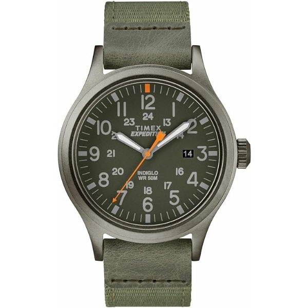 Expedition Green Steel Watch, an elegant and durable military retirement gift for the punctual retiree.