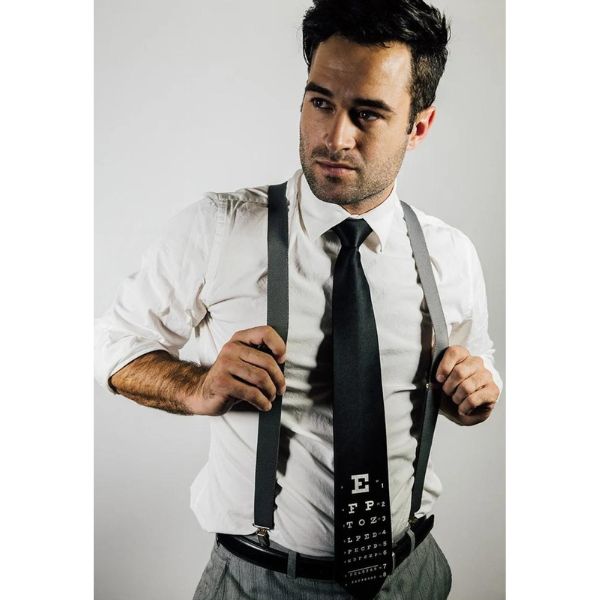 Gift a touch of wit with the Eye Chart Necktie for Man, a playful and clever choice for doctors with a sense of humor.