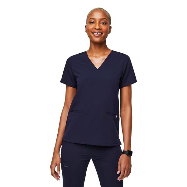 FIGS Casma Scrub Tops for Women are a stylish and comfortable gift for physical therapists, blending professionalism with fashion.