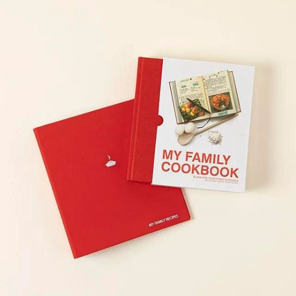 Family Recipe Book, a thoughtful gift for boyfriends' parents, preserving cherished culinary traditions.