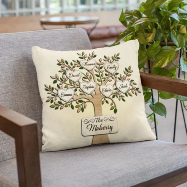Family Tree Pillow christmas gift for stepmom