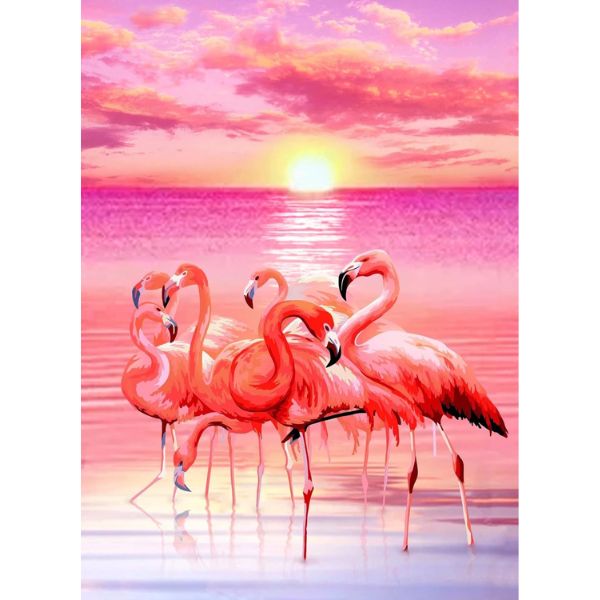 Flamingo Sunset Puzzle is a beautiful jigsaw puzzle.