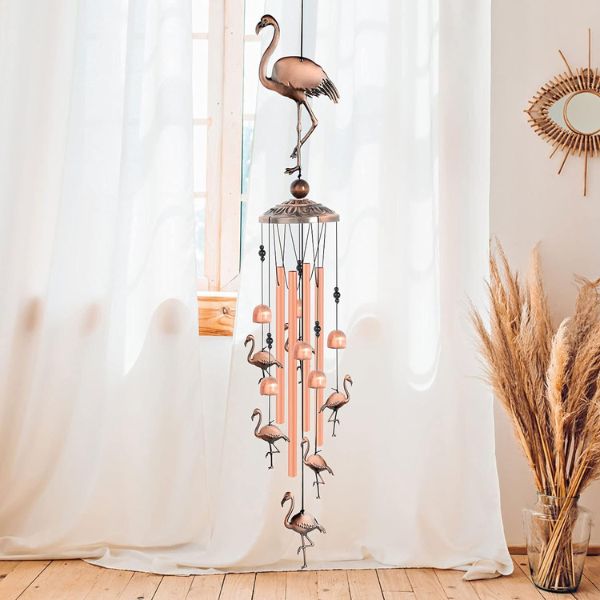 Flamingo Wind Chime adds a touch of tropical elegance to your outdoor space.