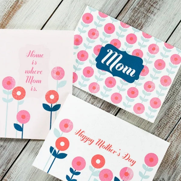 Handcrafted mothers day card ideas featuring floral patterns and heartfelt messages.