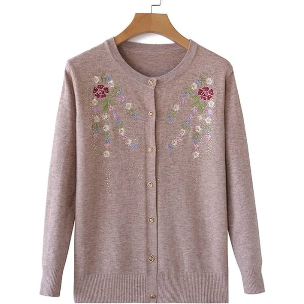 Floral Embroidery Jacket christmas gift for mom
