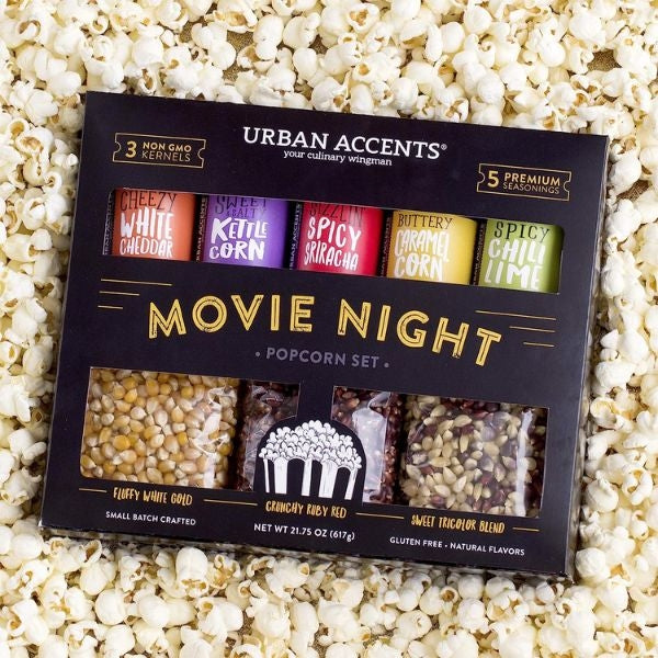 Elevate Mother's Day with a Popcorn Variety Set for the Movie Night Mom.