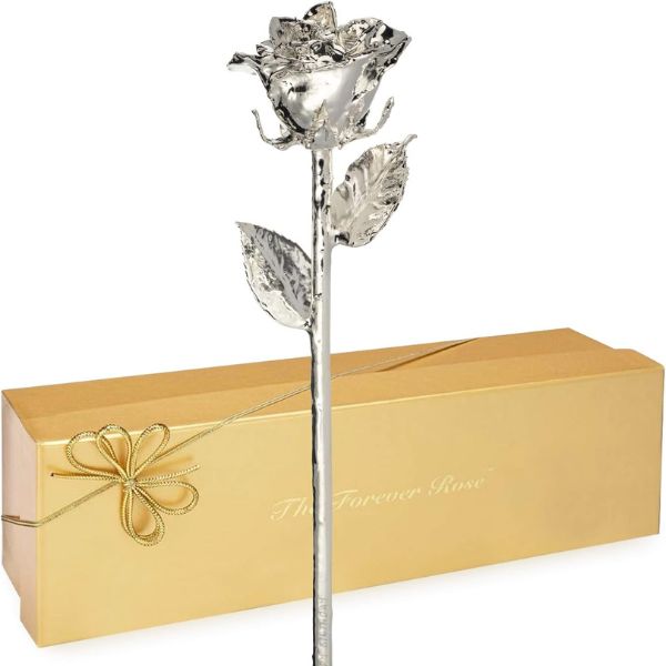 Forever Rose Real Silver Rose, a stunning and everlasting 5 year anniversary gift.