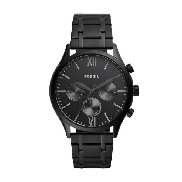 Fossil Stainless Steel Fenmore Analog Black Dial Men's Watch, a classic 21st birthday gift.