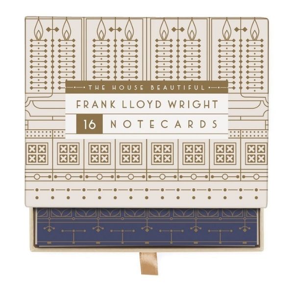 Frank Lloyd Wright-inspired greeting assortment as elegant teacher appreciation gifts.