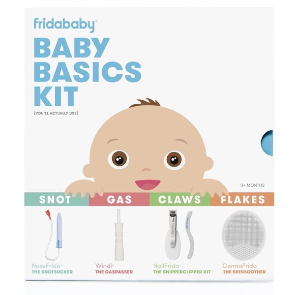 Tend to your baby's needs with the Fridababy Baby Basics Kit, a comprehensive set for all your baby care essentials.