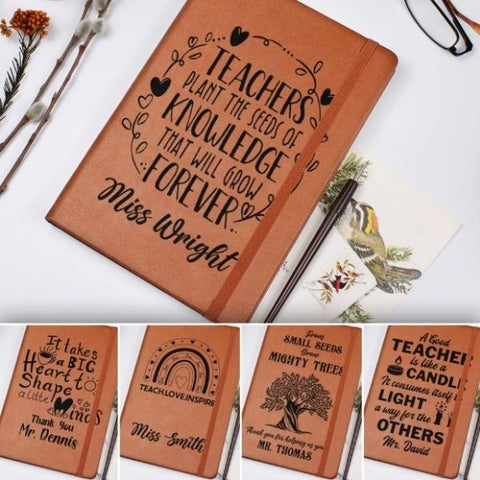 From Small Seeds Grow Mighty Trees Leather Journal christmas gift for boss