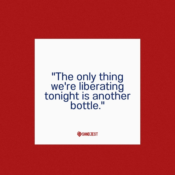 A social media image encouraging a celebratory drink with a humorous 4th of July twist.
