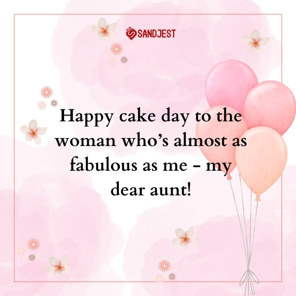 Colorful card showcasing funny birthday wishes for aunt